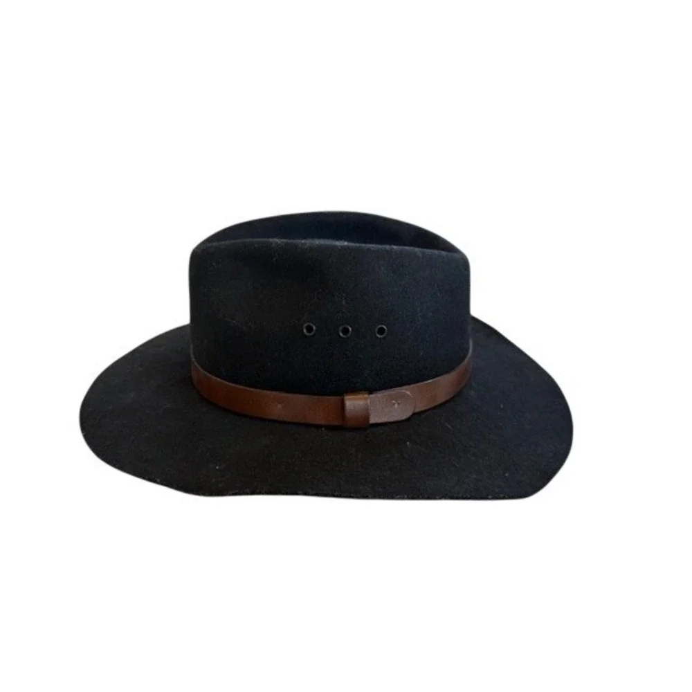 Dorfman Pacific Black Wool Felt Cowboy Hat XLarge Outdoor Rancher Style WPL 4384